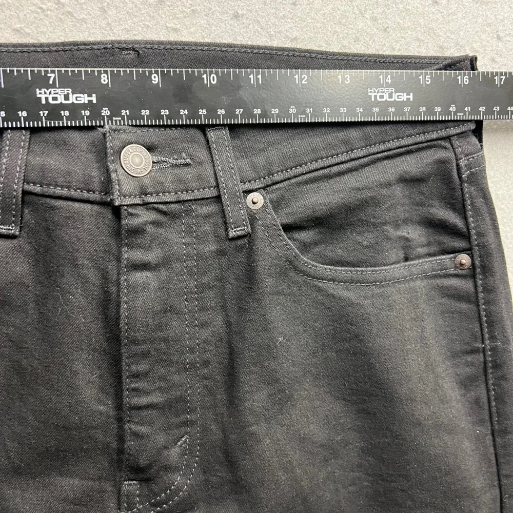 Levis 506 Straight Leg Jeans Mens W32 L32 Black Dark Gray Stretch A7700-0005‎